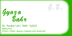 gyozo bahr business card
